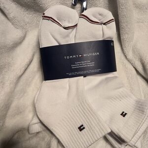 Tommy Hilfiger White Quarter Crew Socks
